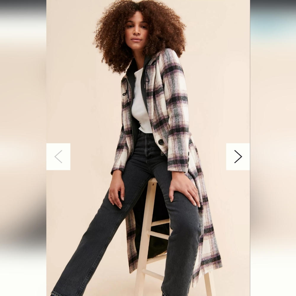 Anthropologie: Avec Les Filles Hooded Plaid Overcoat